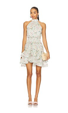 ELLIATT Milena Mini Dress in Green Multi from Revolve.com | Revolve Clothing (Global)