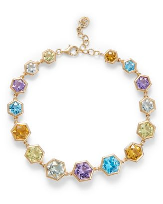 Bloomingdale's Fine Collection Multi Gemstone Hexagon Bracelet in 14K Yellow Gold  | Bloomingdale... | Bloomingdale's (US)