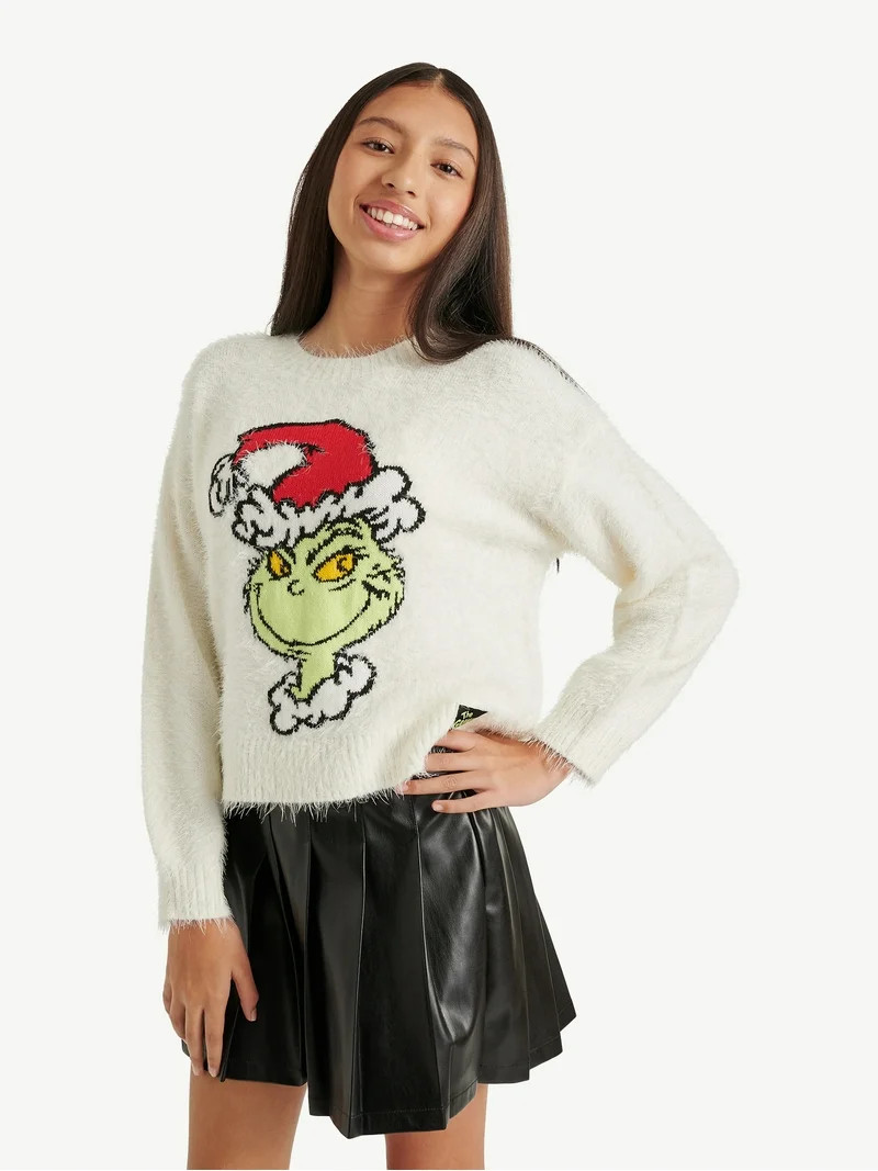 Justice Suéter Collab para Niñas x Grinch, Tallas XS - XLP | Walmart (US)