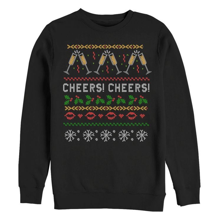 Women's CHIN UP Ugly Christmas Cheers Sweatshirt | Target