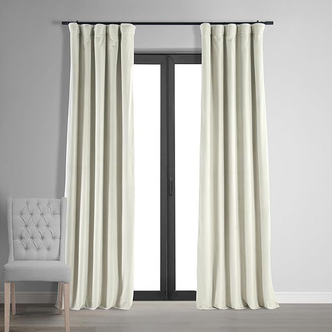 HPD Half Price Drapes Signature Blackout Velvet Curtains 96 Inches Long Heat & Full Light Blockin... | Amazon (US)