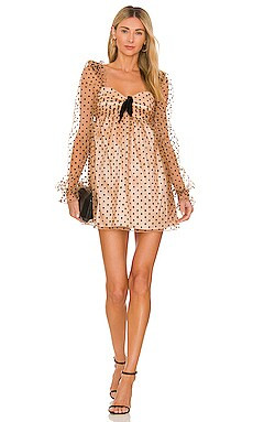 MAJORELLE Noemie Mini Dress in Dark Nude from Revolve.com | Revolve Clothing (Global)