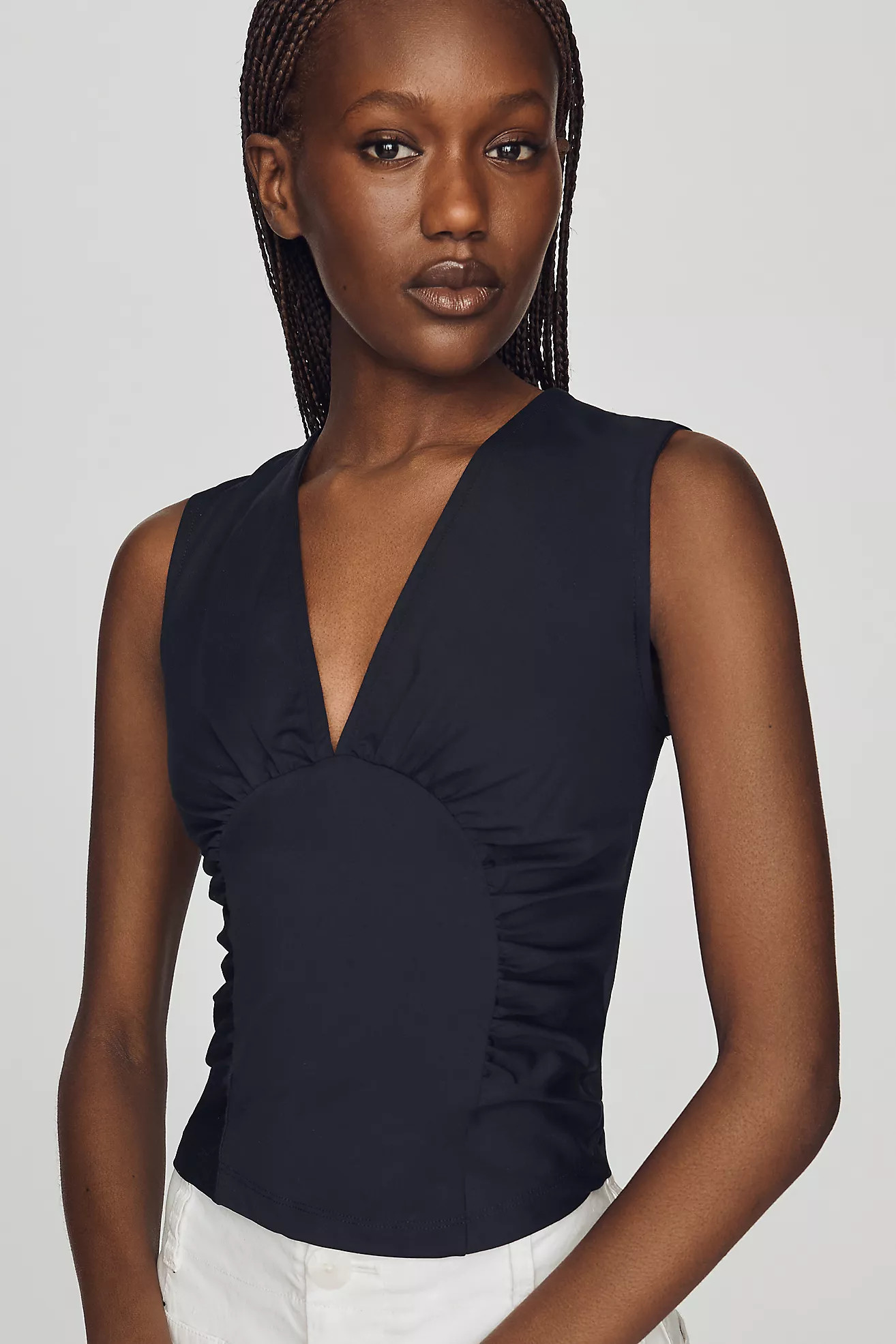 Maeve Plunge Corset-Style Top | Anthropologie (US)