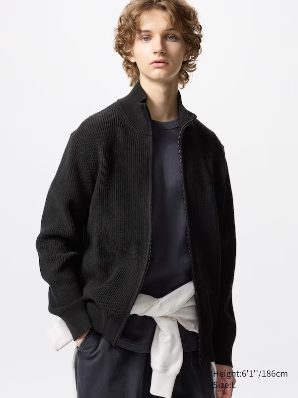 Middle Gauge Full-Zip Jumper | UNIQLO (UK)