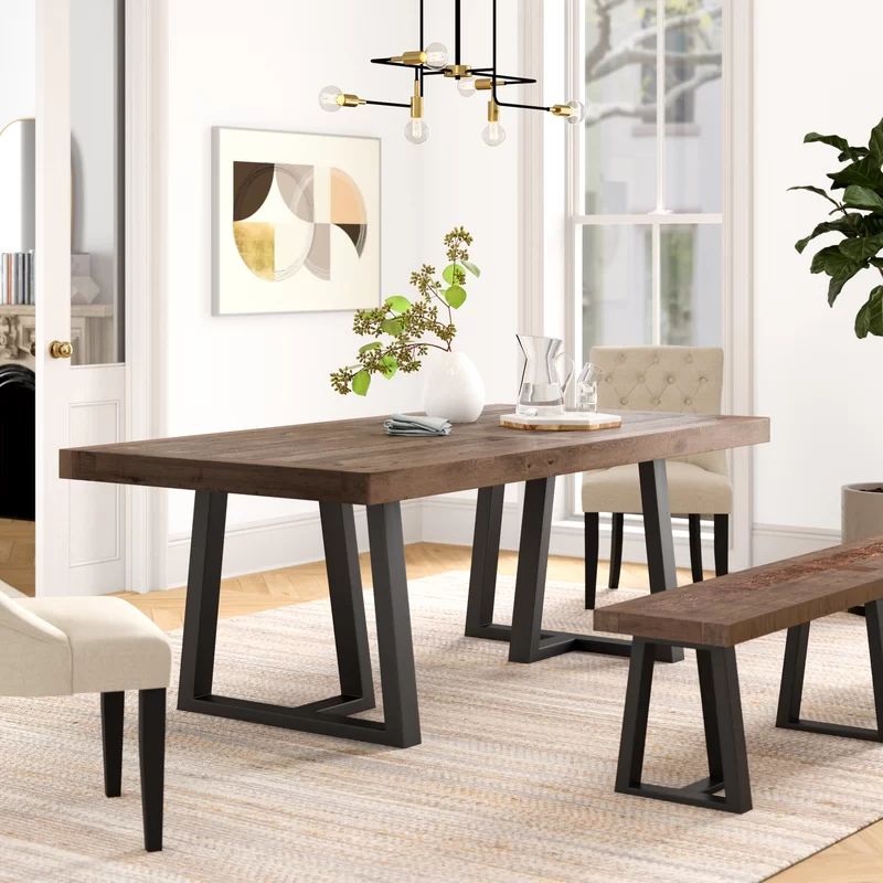 Miesville 84'' Pine Solid Wood Dining Table | Wayfair North America