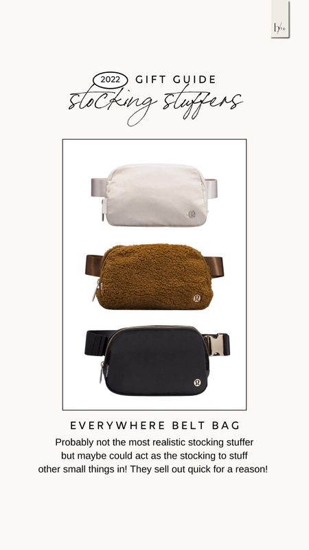 Stocking stuffer ideas. In stock everywhere belt bag 

#LTKGiftGuide