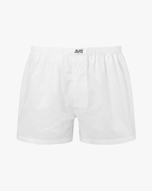 Classic woven boxers white | les girls les boys (UK)