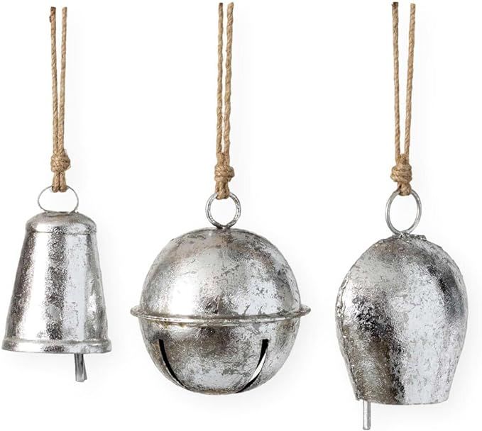 Silver Bells Ornaments Set of 3 | Amazon (US)