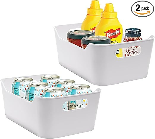 bHome Plastic Storage Bins For Kitchen Organization, Pantry Organization and Storage, Closet Orga... | Amazon (US)