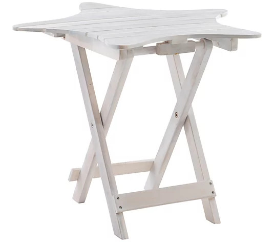 Powell Austin Indoor/Outdoor Star-Shaped Folding Table - QVC.com | QVC