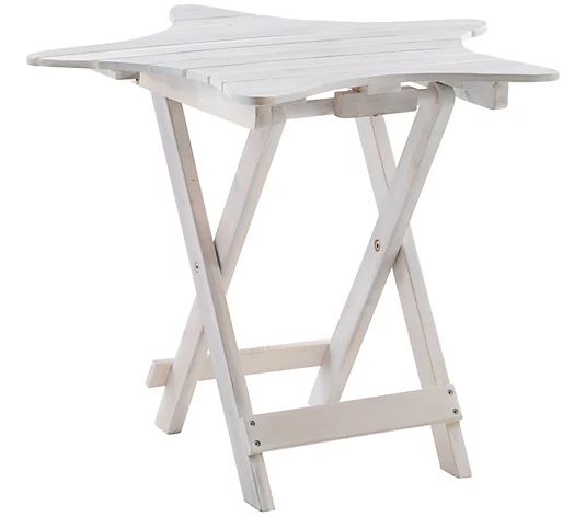 Powell Austin Indoor/Outdoor Star-Shaped Folding Table - QVC.com | QVC