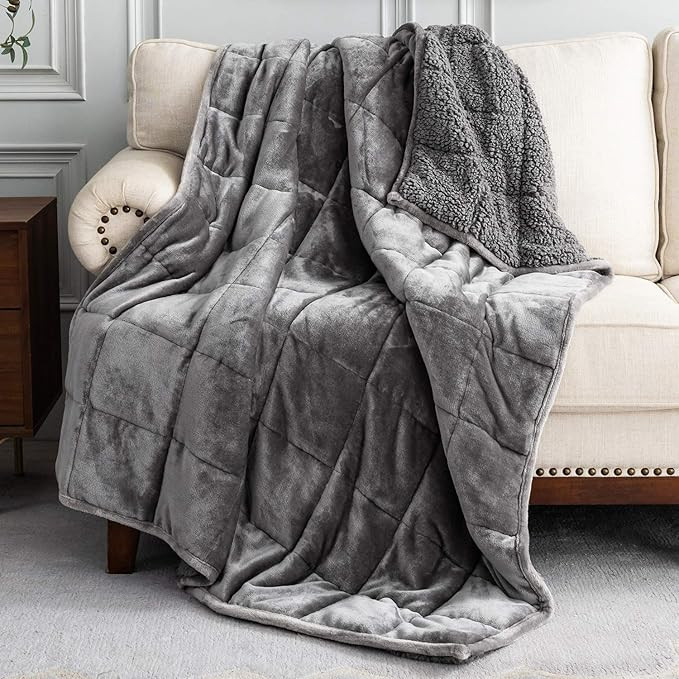 Weighted Blanket Queen Size 15lbs 60x80 inches, Uttermara Sherpa Weighted Blankets with Soft Plus... | Amazon (US)
