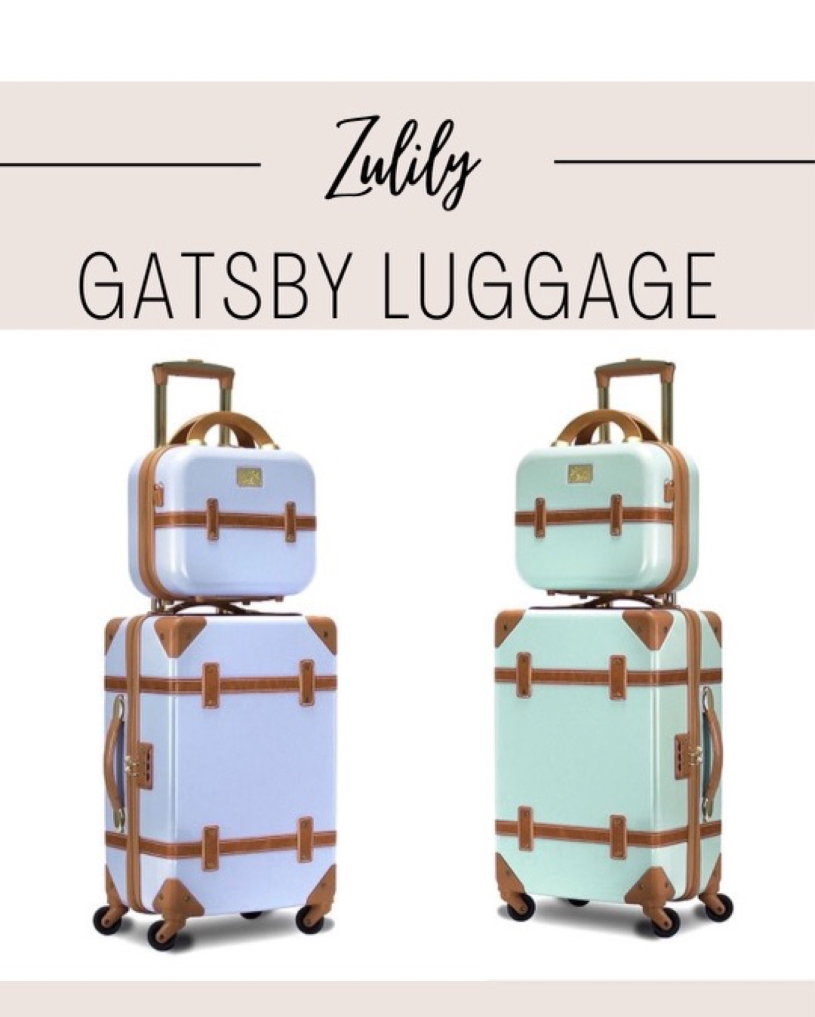 What we once thought was sold out forever has been found on Zulily! The train case and carry on is a popular road trip set and it's a popular set with college and high school girls! 

#LTKtravel