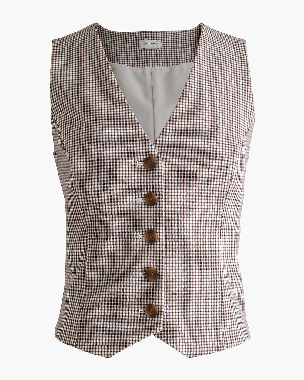 Plaid button-front vest | J.Crew Factory
