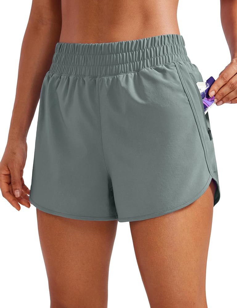 CRZ YOGA Dolphin Athletic Shorts for Women 3" - High Waisted Quick Dry for Running Workout Gym Tr... | Amazon (US)
