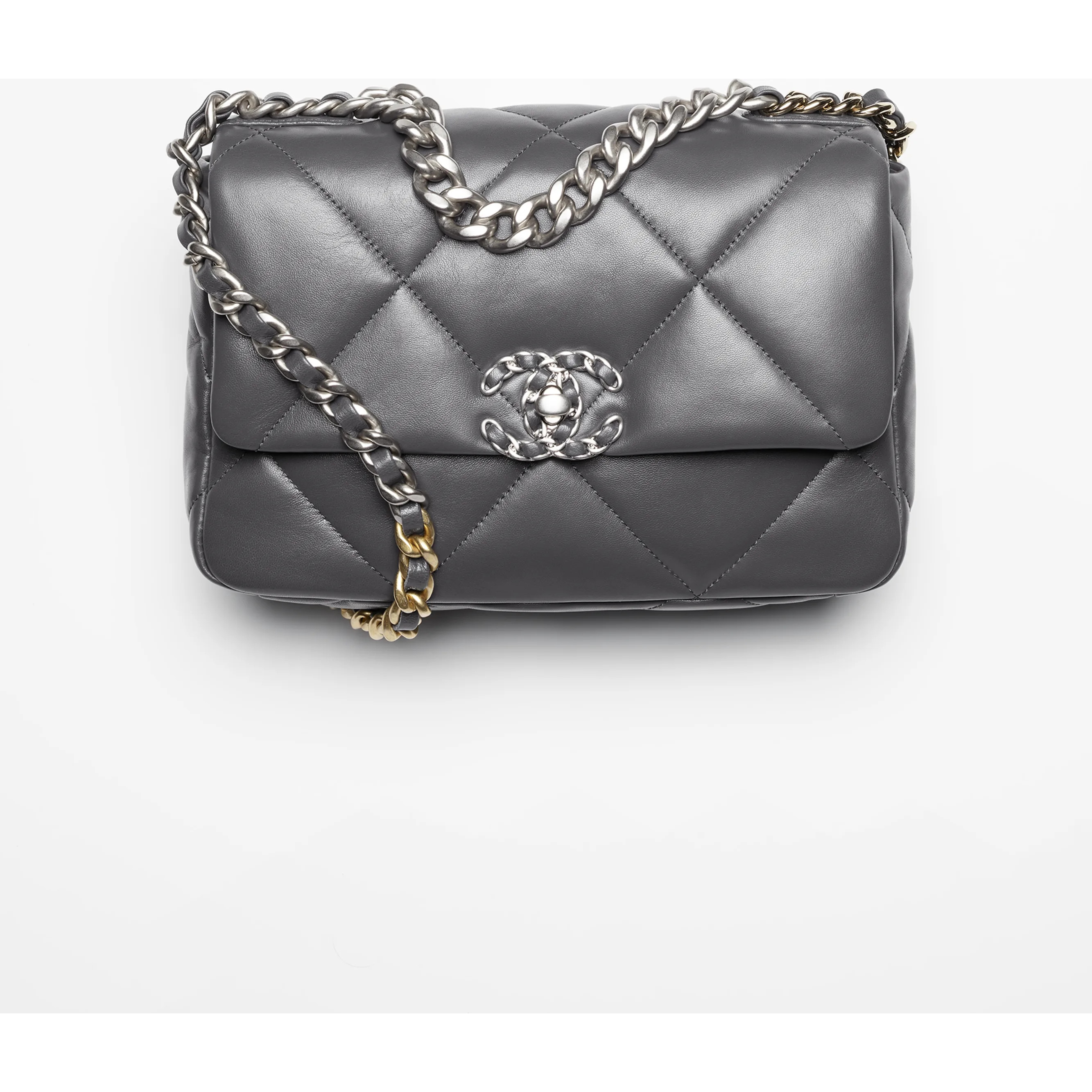 Shiny Lambskin, Gold-Tone, Silver-Tone & Ruthenium-Finish Metal | Chanel, Inc. (US)