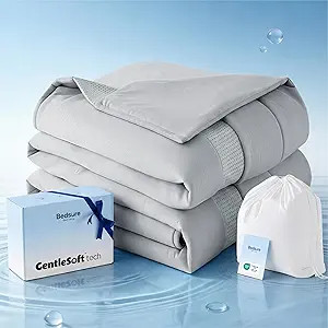 Bedsure Cooling Comforter King Size - Cooling Blankets for Hot Sleepers, Ultra-Soft Summer Comfor... | Amazon (US)