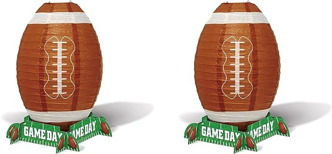 Beistle 2 Piece Football Paper Lanterns Table Centerpiece Decorations – Sports Theme Game Day P... | Amazon (US)