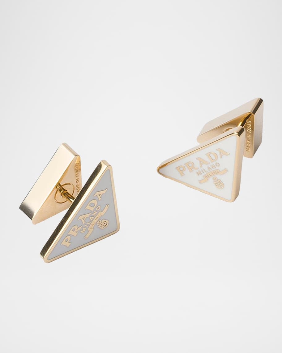 Enameled Triangle Stud Earrings | Neiman Marcus