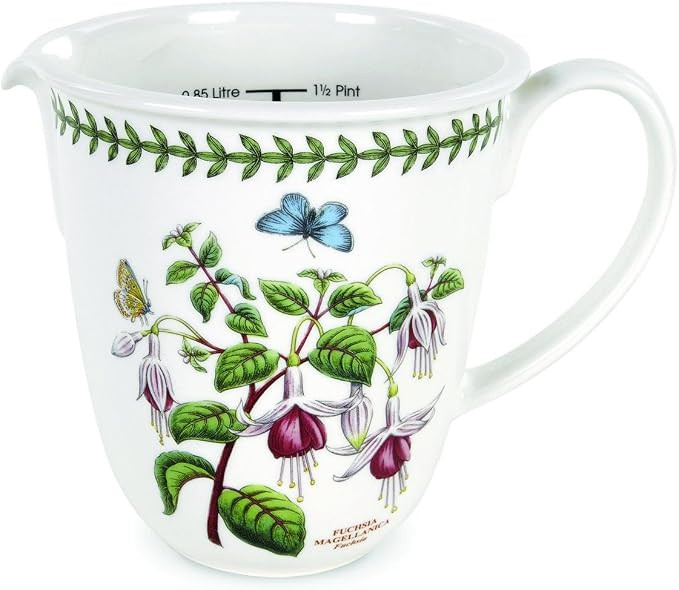 Portmeirion Botanic Garden 30oz Measuring Jug - Fuchsia Motif, Fine Porcelain All-Purpose Kitchen... | Amazon (US)