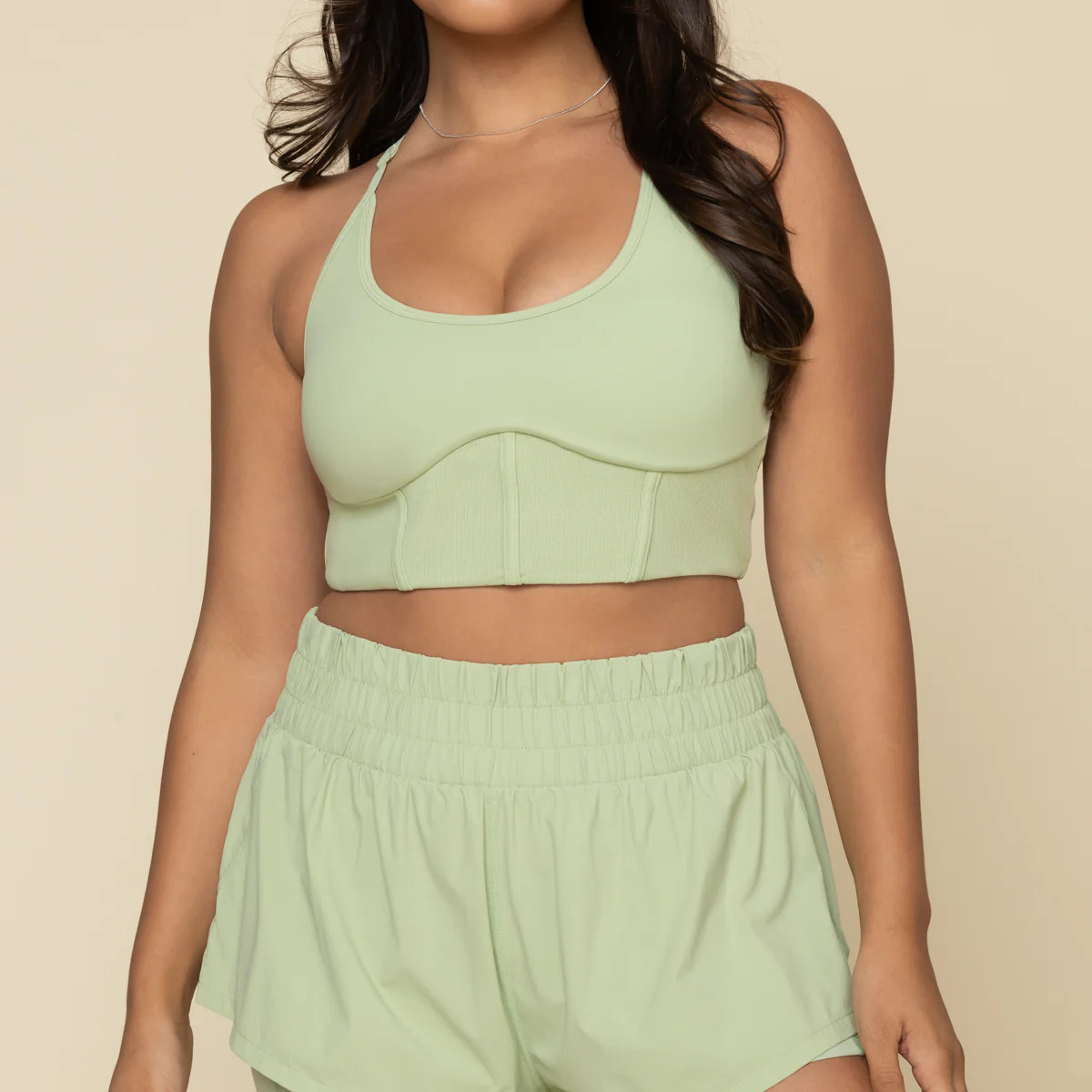 High Waisted Supershort™ - Pistachio | POPFLEX