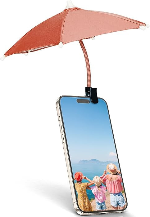 Phone Umbrella \u2013 Umbrella for Phone, Clip-On Sun Shade for Smartphones, Universal Fit, UV Pr... | Amazon (US)