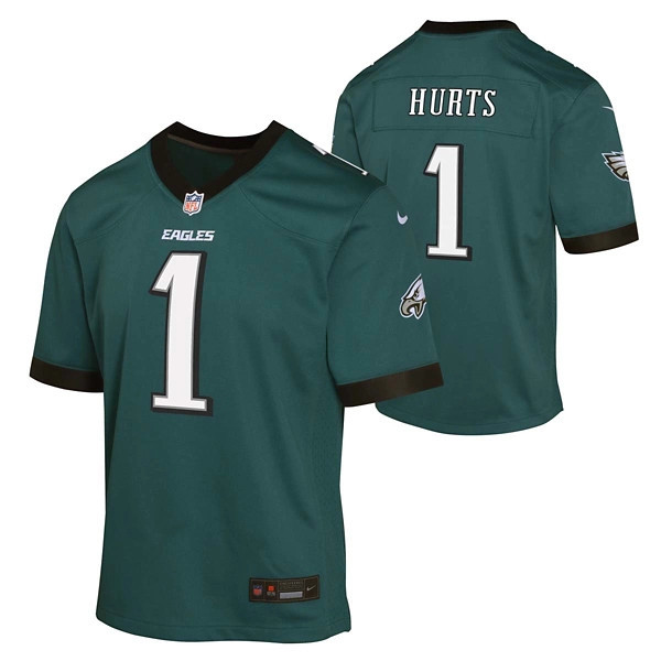 Philadelphia Eagles Jalen Hurts #1 Nike Game Kids' Jersey Large Green | Scheels
