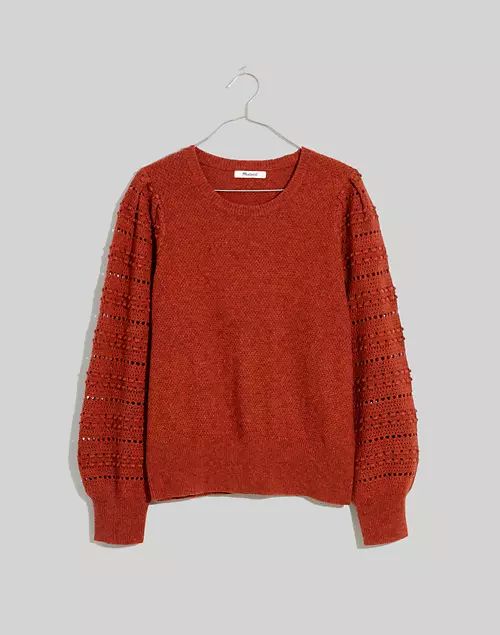Bobble-Sleeve Pullover Sweater | Madewell