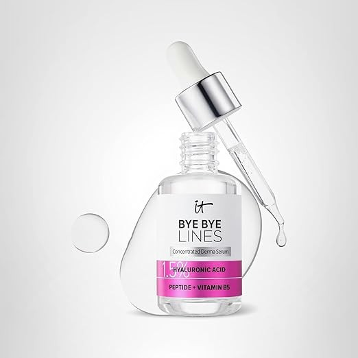IT Cosmetics Bye Bye Lines Hyaluronic Acid Serum for Face - Hydrating Anti-Aging Facial Serum Wit... | Amazon (US)