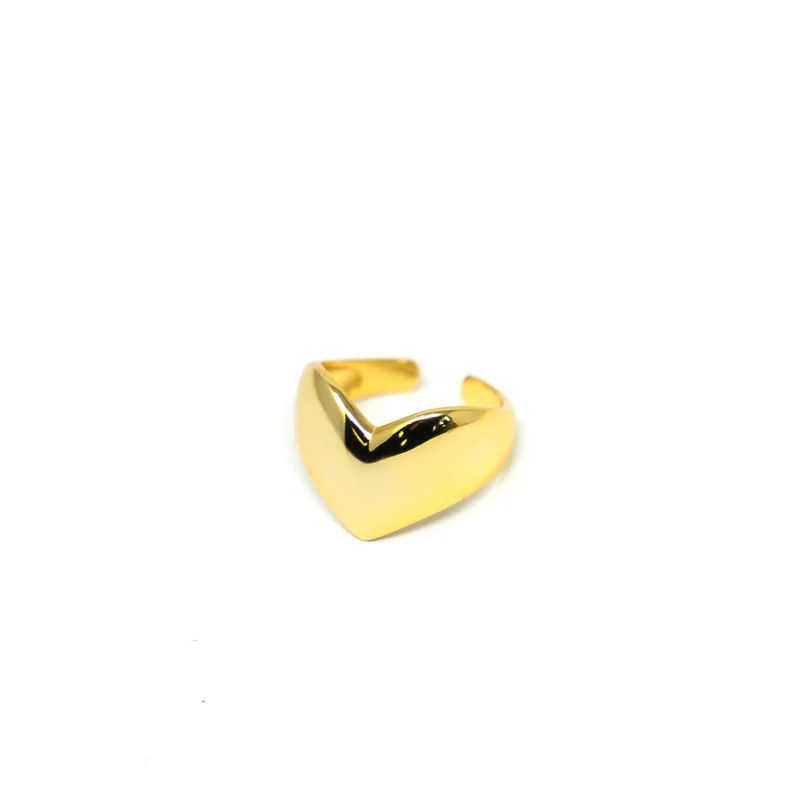 Statement Gold Heart Ring | The Sis Kiss