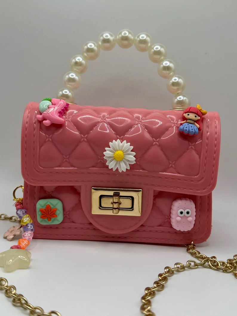 Kids Crossbody Bag/pearl Chain Handbag/kids Purse/girl Birthday Gift/children Purse - Etsy | Etsy (US)