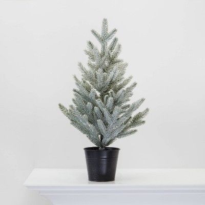 Small Lightly Flocked Chubby Balsam Tree Christmas Tree Decorative Figurine - Wondershop™ | Target