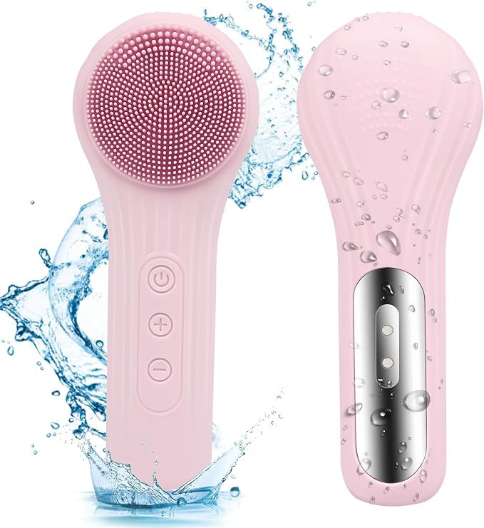 Silicone Face Scrubber Exfoliator, Silicone Face Wash Brush for Men & Women, Ipx7 Waterproof Rech... | Amazon (US)