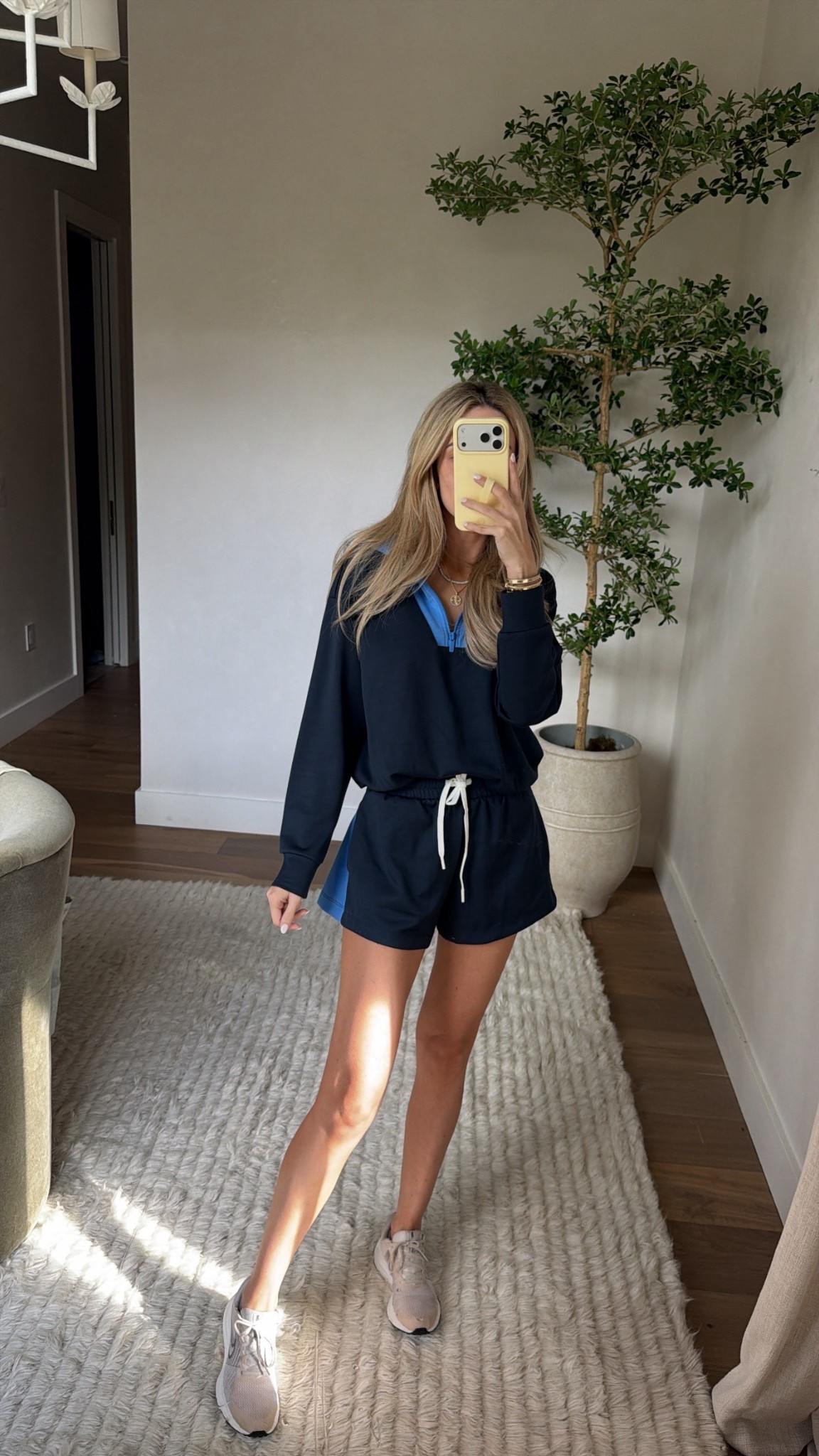 Wearing XS in both 
If in between sizes, size up in the shorts