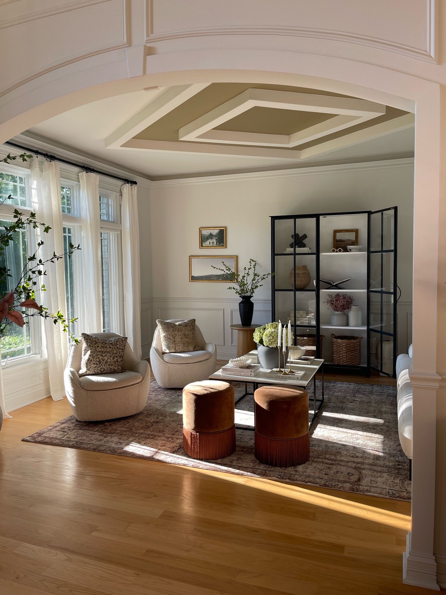My small swivel chairs are from Amazon and currently out of stock. The brand is called Poly and Bark. Linking similar.

Also, the frames on the wall are personal prints, and custom framed by Frame It Easy. 

Living room, coffee table, cabinet, home decor, fall decor, stool, 

#LTKstyletip #LTKsalealert #LTKhome