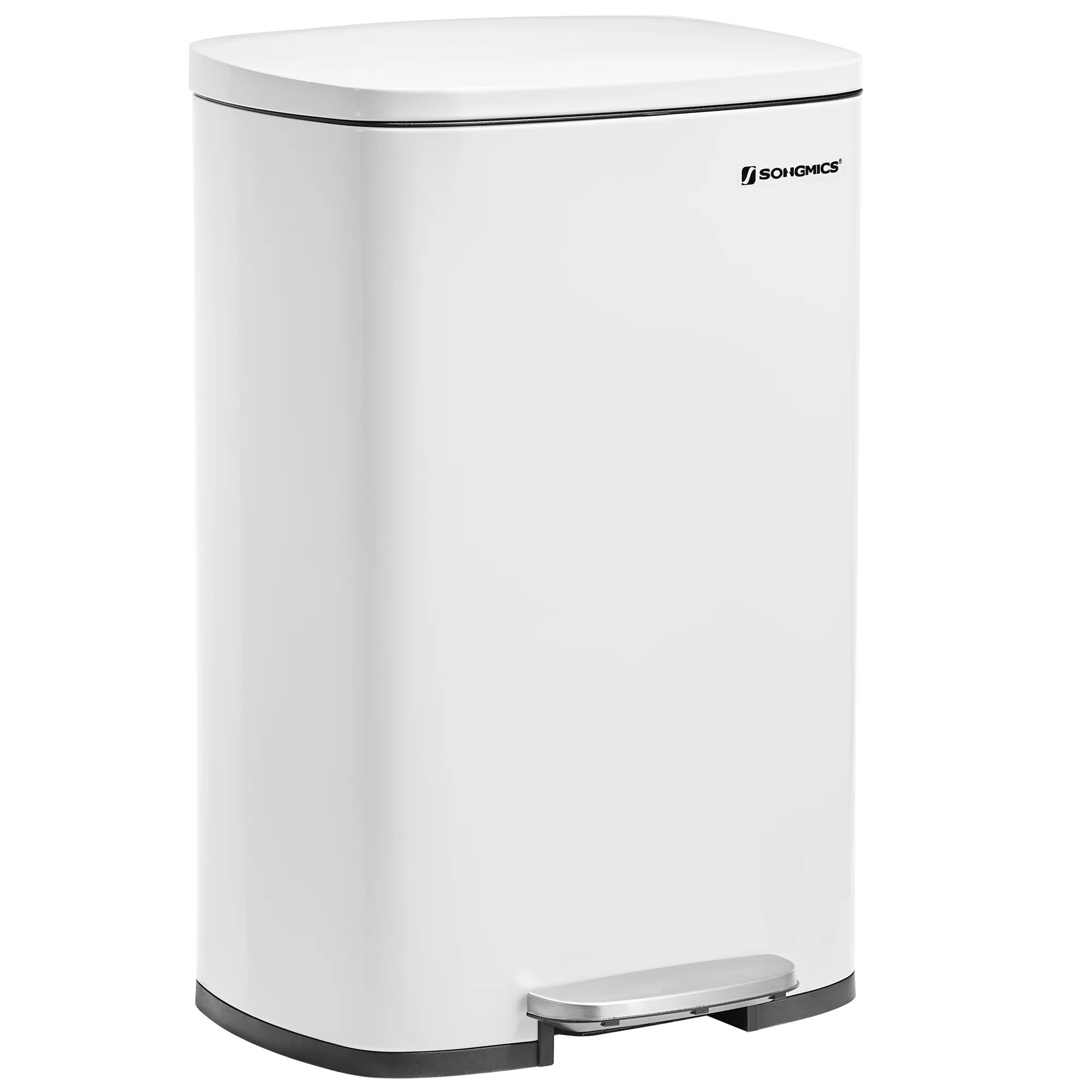 Stainless Steel Step On Fingerprint-resistant Trash Can with Back Handle | Wayfair North America