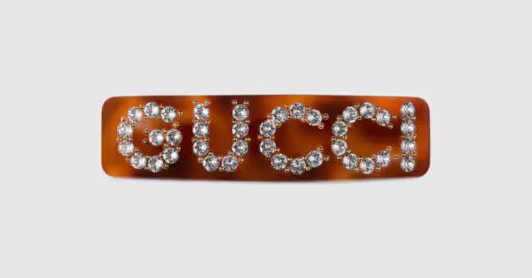 Gucci - Crystal Gucci single hair clip | Gucci (US)