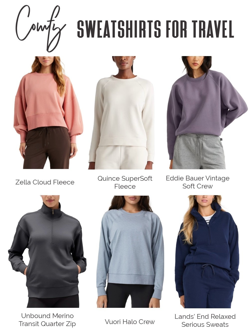 Who doesn't love a versatile travel staple, and what’s better than wearing a snuggly sweatshirt for some light hiking, strolling through a new town, or wine tasting with your friends. It’s a wonderful go-to, either to add as a layer when it’s chilly or to wear solo when the weather is milder. And these styles are great for lounging at home too!

#FallTravel #FallTravelStyle #SweatshirtOutfit #SweatshirtTravelOutfit #LoungeWear #FlightOutfit #AirportOutfit

#LTKTravel #LTKStyleTip