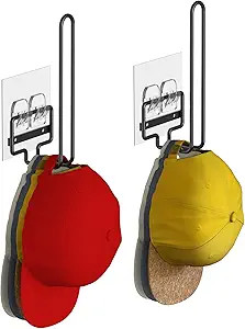 ORLESS Hat Rack for Baseball Caps, Adhesive 2 Pack Hat Organizer for Wall Mount, Storage Holds Up... | Amazon (US)