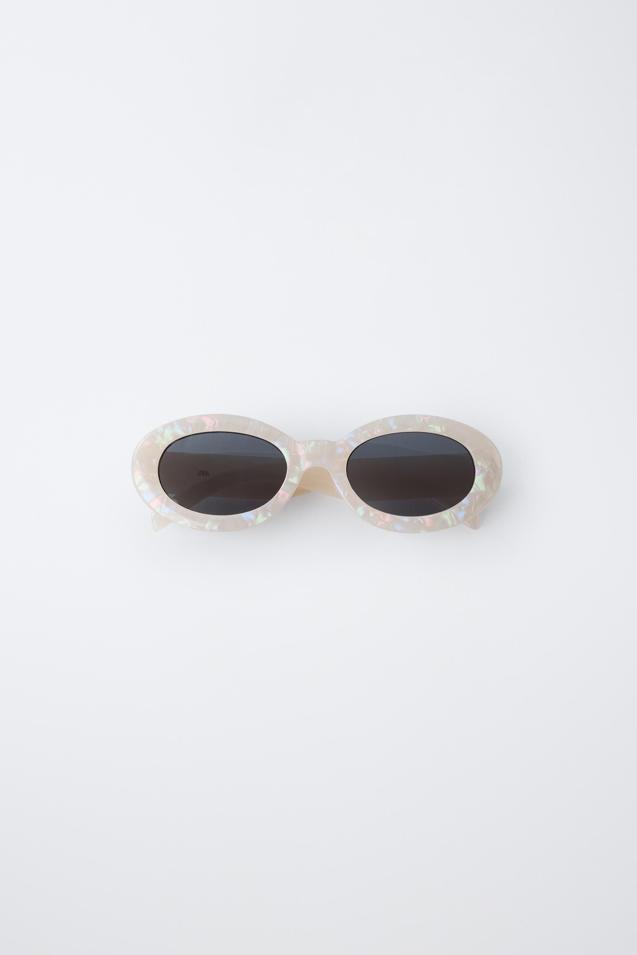 MARBLED OVAL PLASTIC SUNGLASSES | Zara US