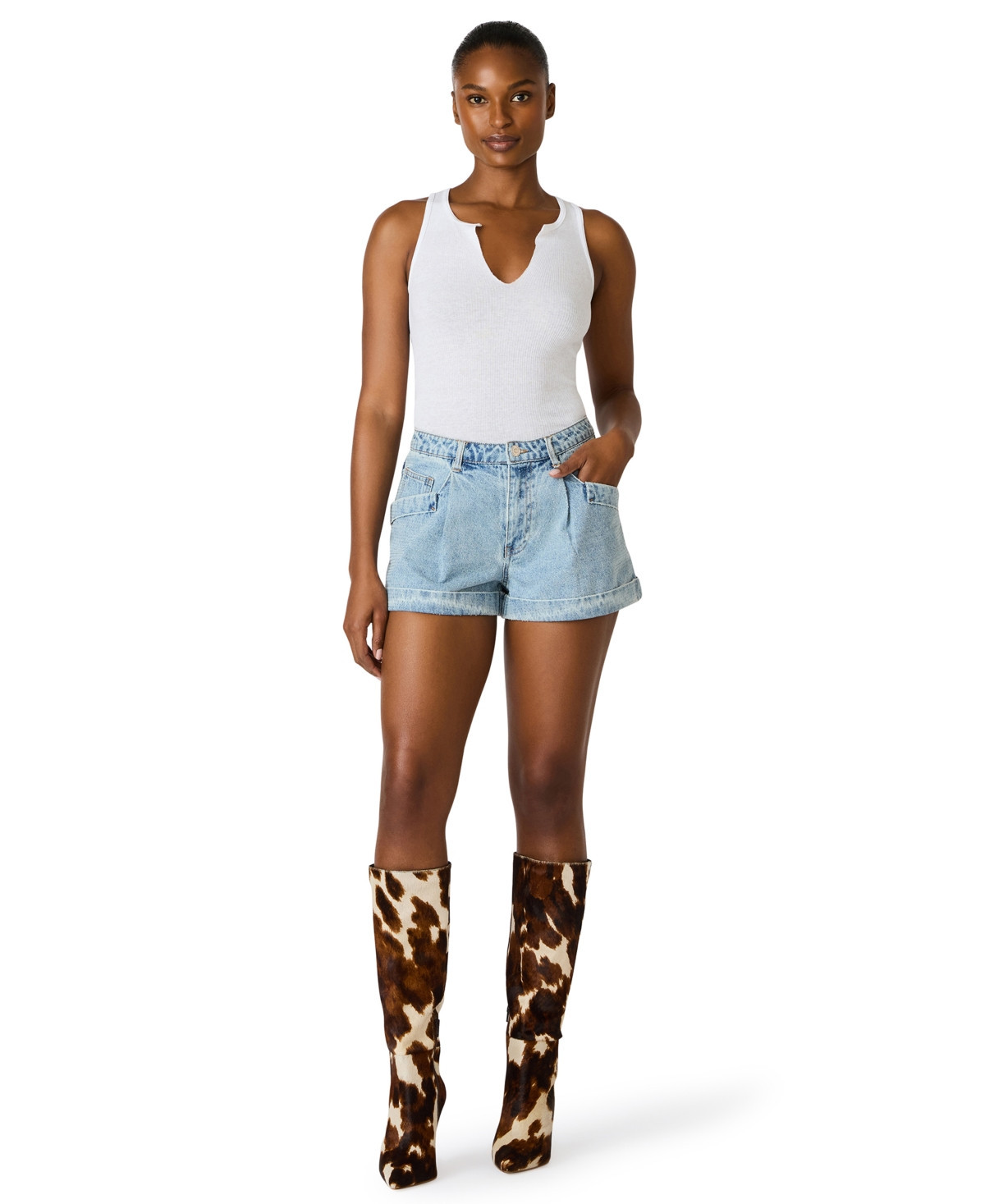 Steve Madden Women's High Rise Shorts - Santa Monica Wash | Macy's