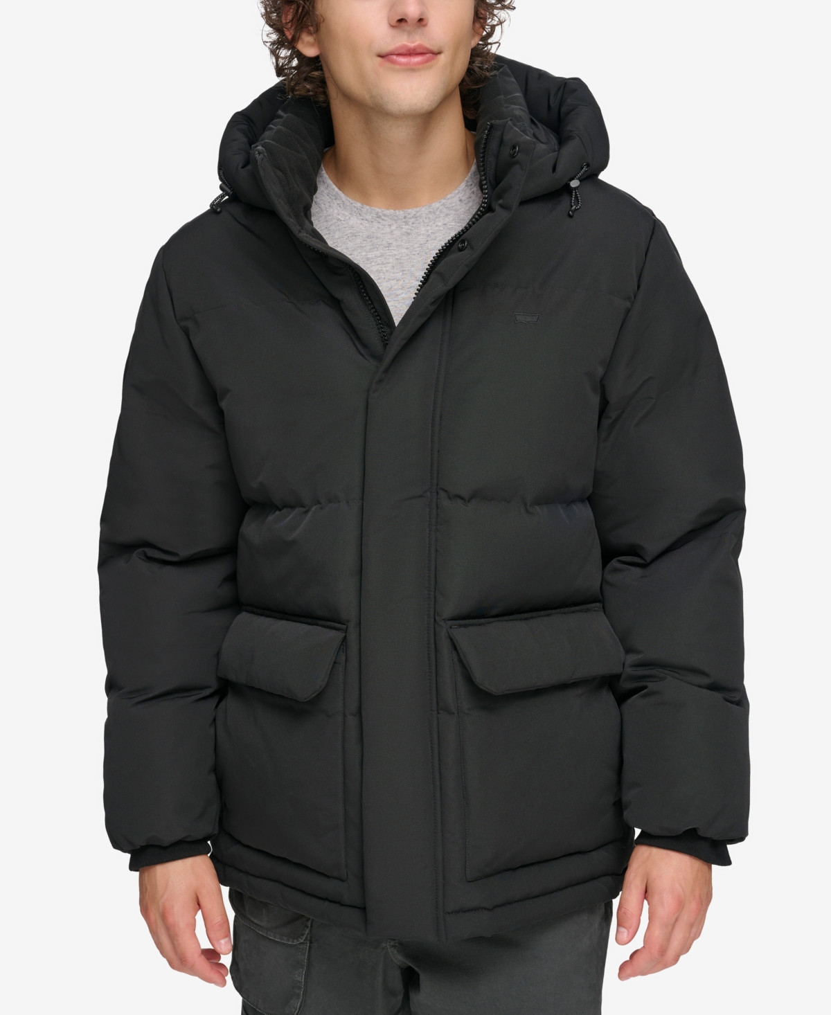 Levi's Men's Workwear Hooded Parka Jacket - Black | Macy's