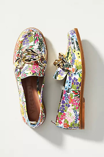 Vicenza Bloom Leather Loafers | Anthropologie (US)