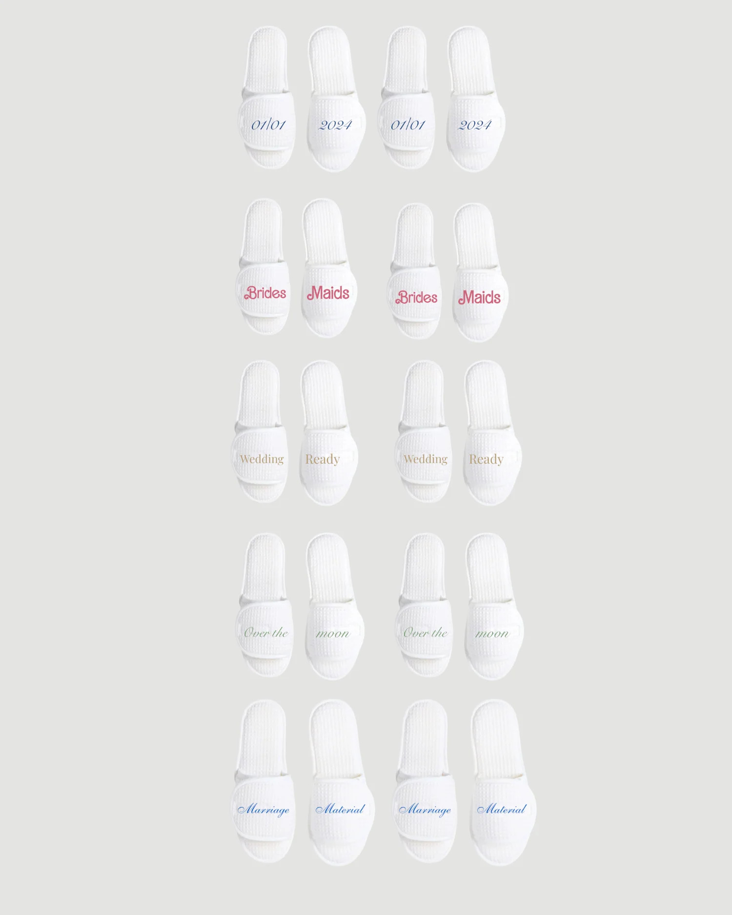 Personalised Slipper Bundle (set of 10) | Gigi & Olive