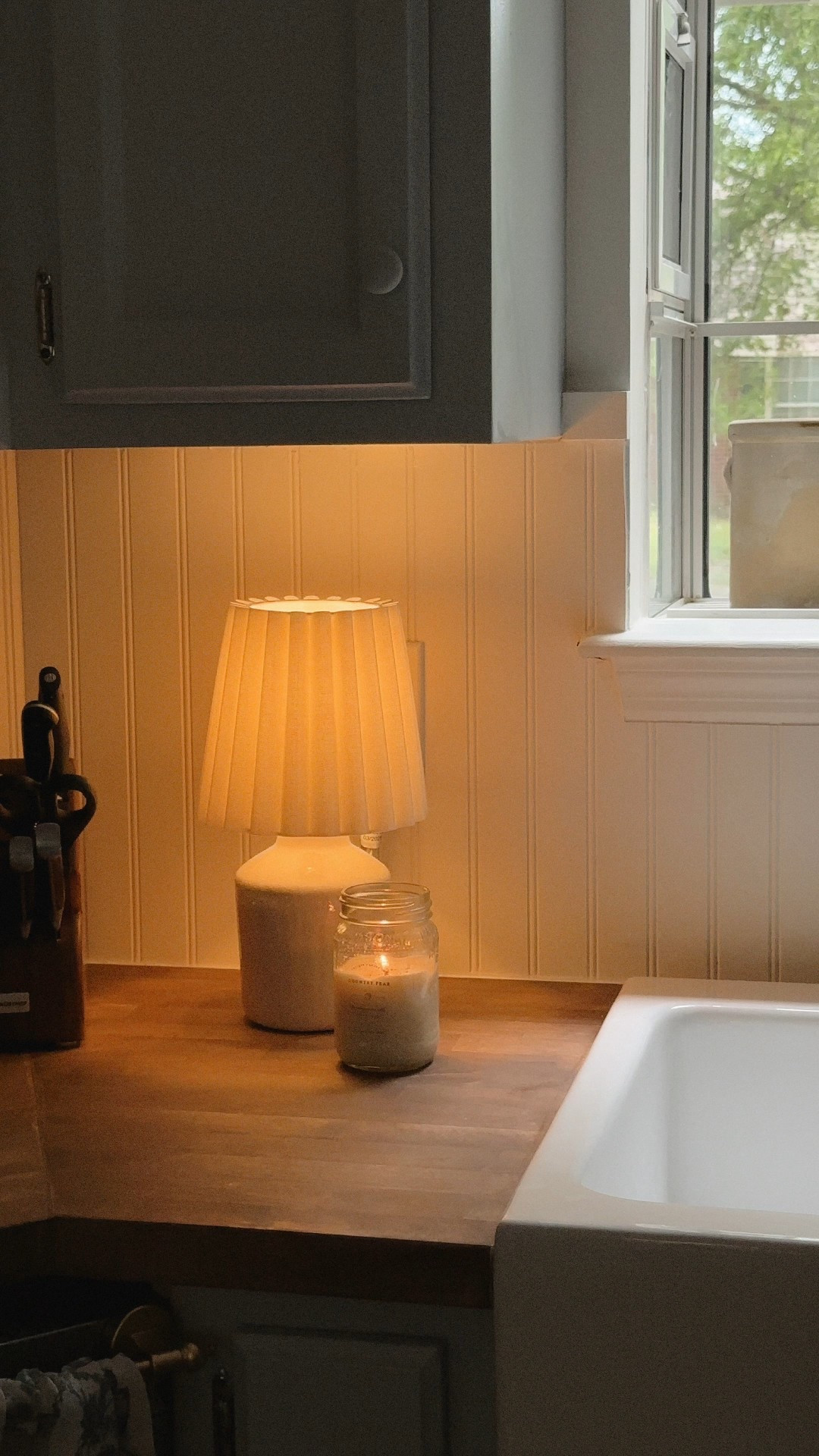 Cooking by lamplight and candlelight is the only way once the sun sets, right? Optimal coziness! This is my favorite candle right now! Clean burning and smells like a summer night.

#LTKHome #LTKFindsUnder50