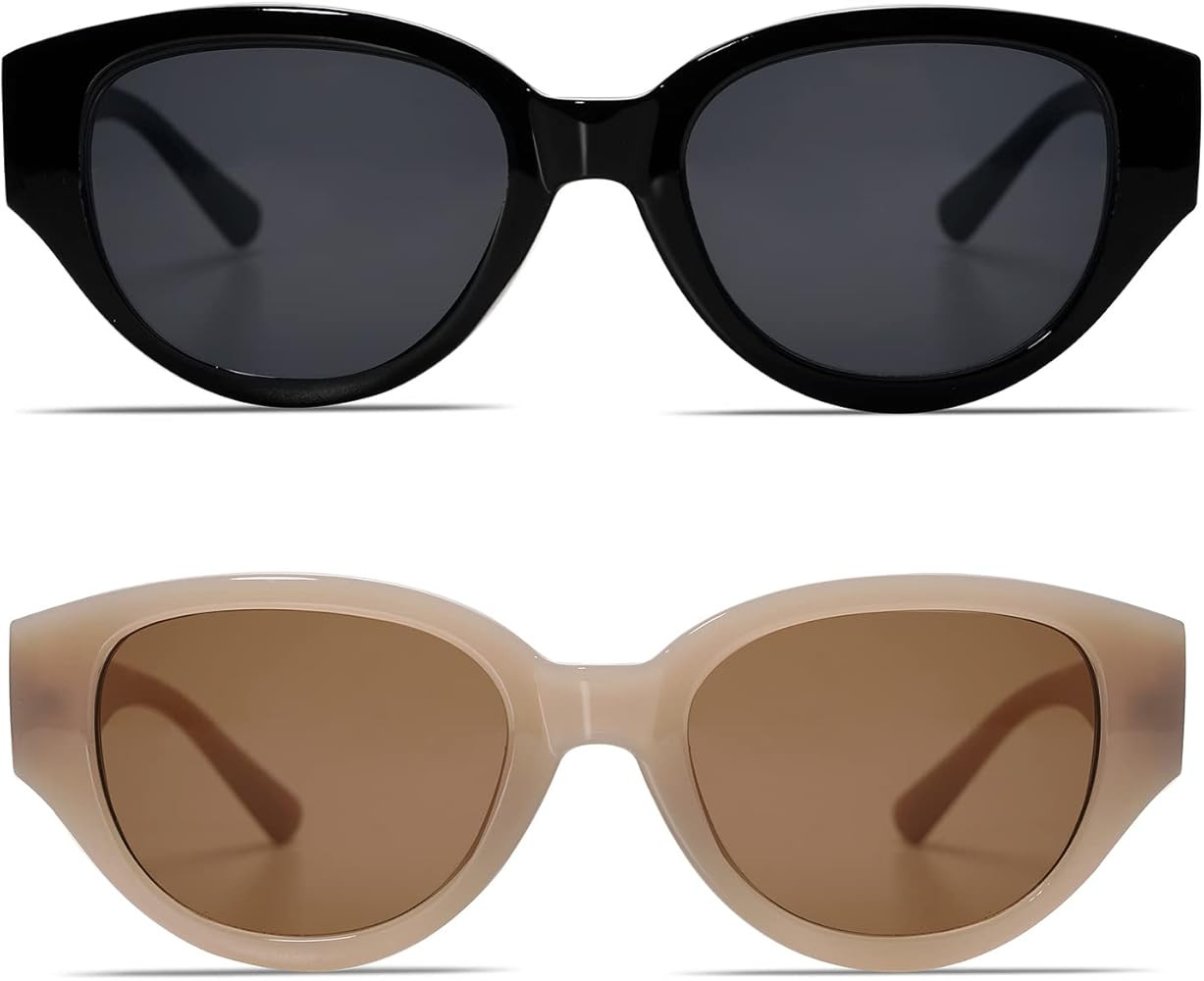 Allarallvr Retro Cateye Sunglasses for Women Fashion Vintage Cute Cat Eye Shades Ladies Sunglasse... | Amazon (US)