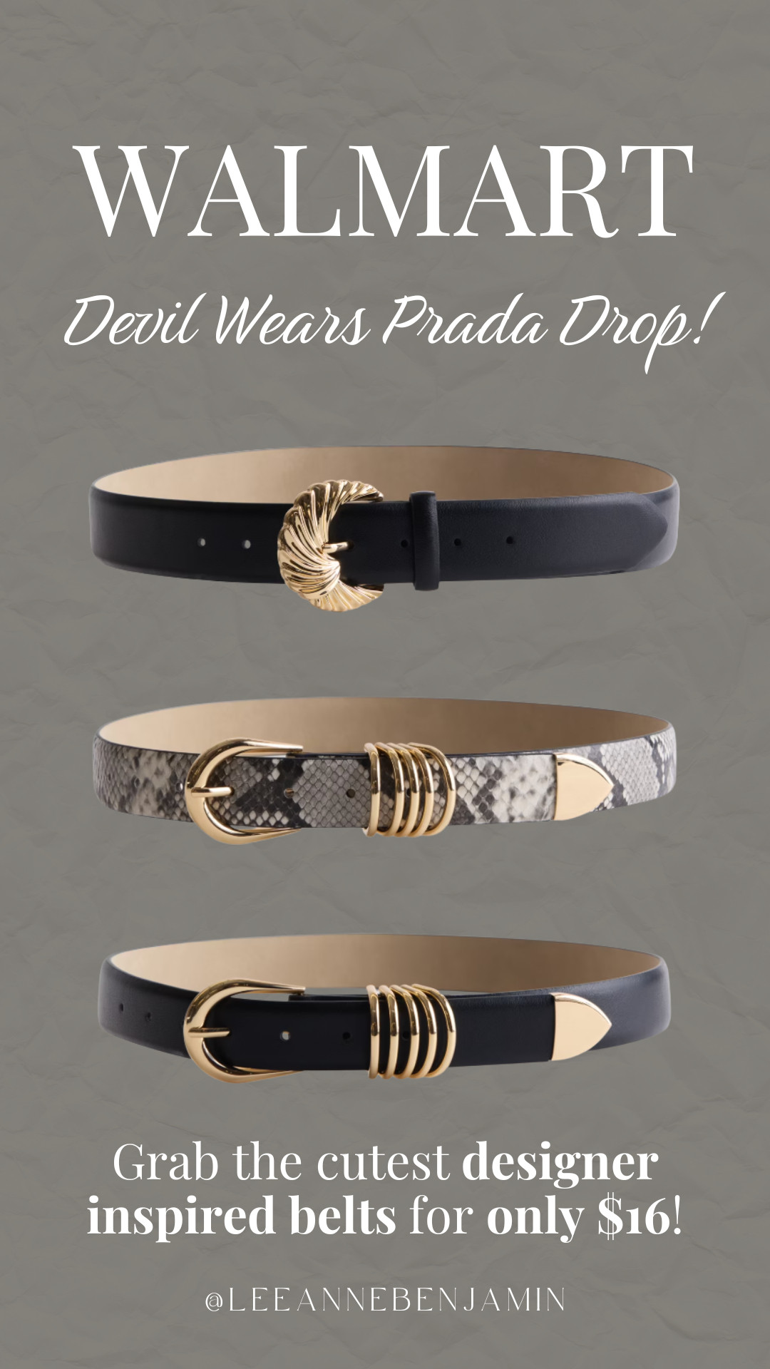 designer inspired belts for only $16 at Walmart! 

 #LTKootd #LTKOver40 #LTKMidsize