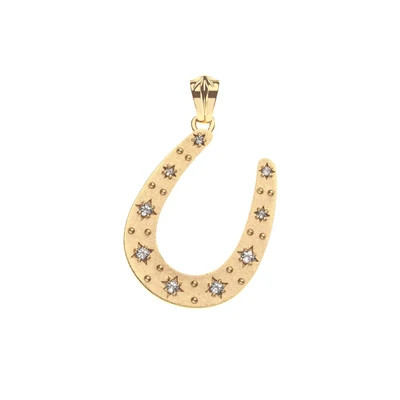 LUCKY Starry Horseshoe Pendant | Jane Win