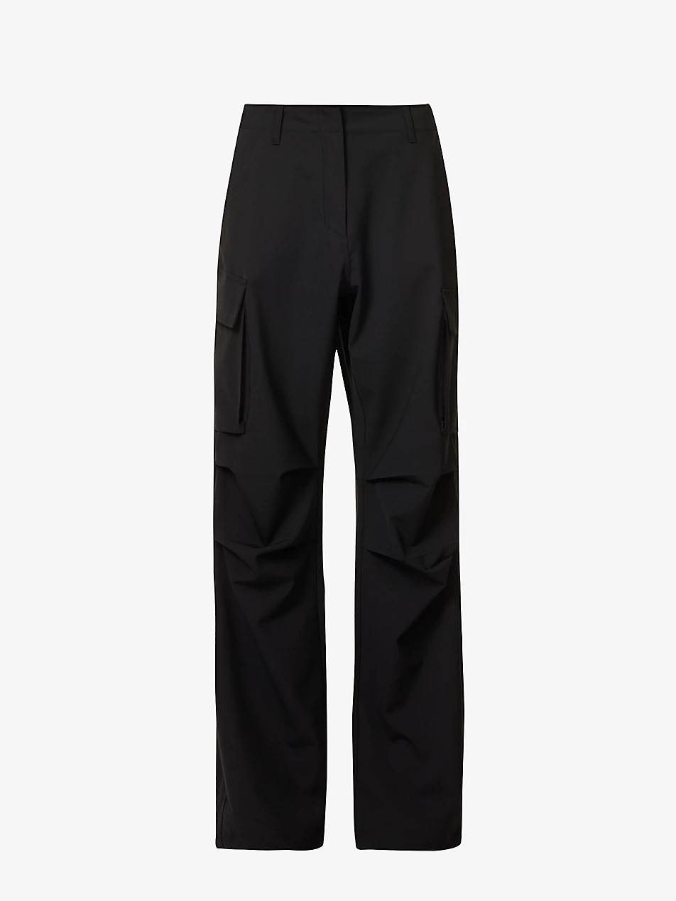 Straight-leg mid-rise wool-blend trousers | Selfridges