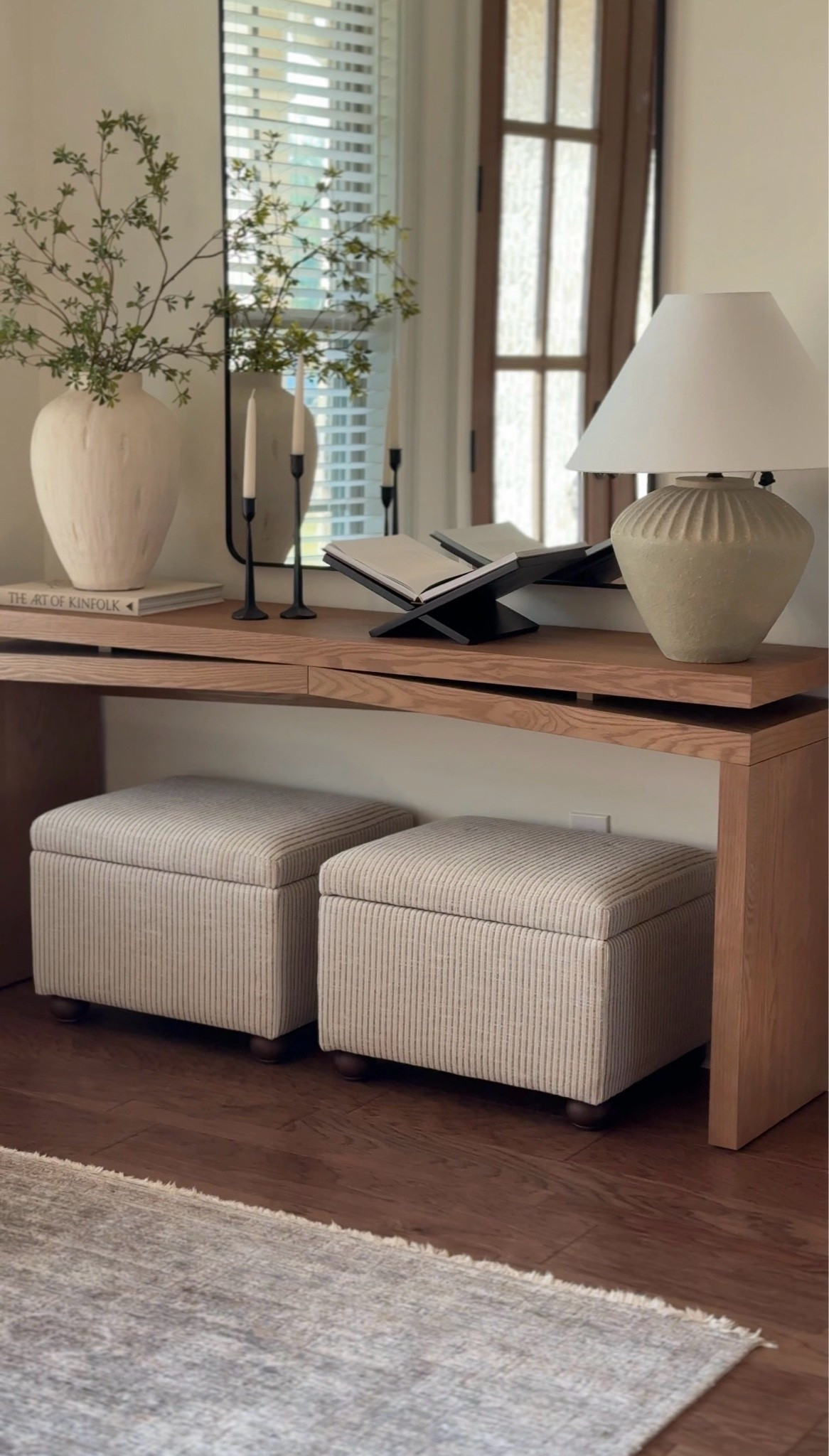 NEW striped storage ottomans from
Target hearth and hand fall collection! The cutest walnut feet + beautiful striped fabric.

#LTKSeasonal #LTKHome #LTKSaleAlert